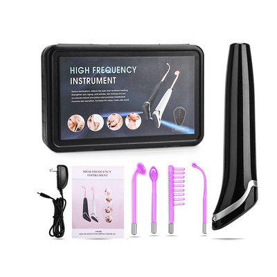 4-in 1 kõrgsageduslik elektroodide võlukepp Neoonelektroteraapia klaastoru nahka pinguldav aknelaikude kortsude eemaldaja näoteraapia võlukepp