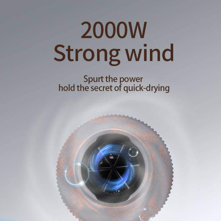 Uus professionaalne föön, tugev võimsusega 2000 W juuksepuhur Salon Beauty 3-ühes föön koos kammiga juuksurisalongi jaoks
