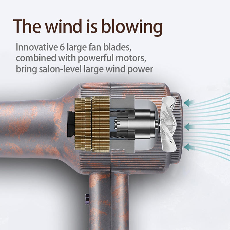 Uus professionaalne föön, tugev võimsusega 2000 W juuksepuhur Salon Beauty 3-ühes föön koos kammiga juuksurisalongi jaoks