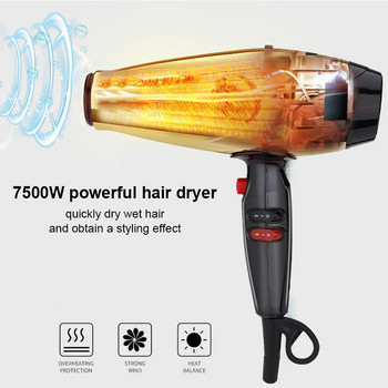 2023 New Hair Dryer Metal Professional Salon 7500 Watt AC Motor Pro Hair Flower with Ceramic Technology