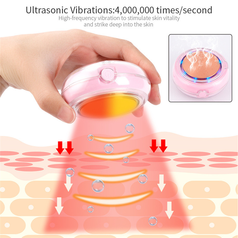 Ultrazvučni masažer za lice LED Photon Therapy Skin Therapy Skin Vibrating Anti-acne Njega protiv bora Instrument za masku za lice