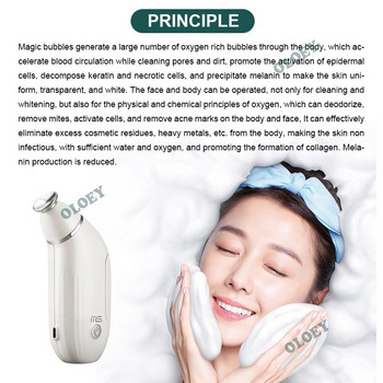 New Portable Magic Oxygen Bubble Machine Face Skin Care Facial Cleansing Deep Cleaning Beauty Whitening Instrument Salon Home