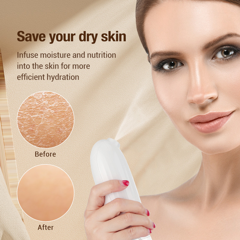 Mini Nano Oxygen Injector Facial SPA hidratantno čišćenje Lice Parna četka Air-brush Raspršivač vodene magle Alat za pomlađivanje kože