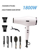 Professionaalne valge föön koos Collectori kuuma õhu kammiharjaga kaasaskantav puhur ülitugev salongivarustus juuksurile