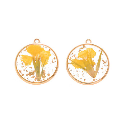 2db préselt lapos zománc friss valódi szárított virág varázslat százszorszép négylevelű szerencseszirom medálok ékszerkészítéshez fülbevaló