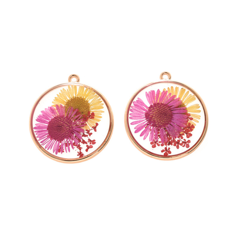 2db préselt lapos zománc friss valódi szárított virág varázslat százszorszép négylevelű szerencseszirom medálok ékszerkészítéshez fülbevaló