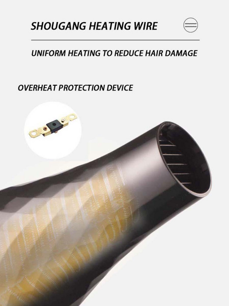 Nešiojamas plaukų džiovintuvas karšto oro profesionalus šukučių šepečių pūstuvas Super Strong Care Products Kirpyklos reikmenys Stiliaus įrankiai