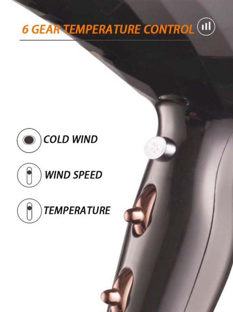 Nešiojamas plaukų džiovintuvas karšto oro profesionalus šukučių šepečių pūstuvas Super Strong Care Products Kirpyklos reikmenys Stiliaus įrankiai