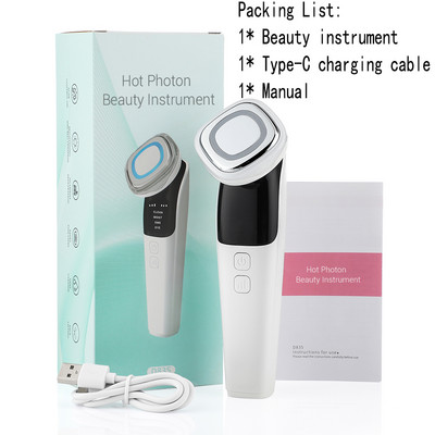 LED multifunktsionaalne kaasaskantav elektriimportija mikrovoolu pinguldav tõstmine punane sinine valgusteraapia kuumkompress puhastus USB