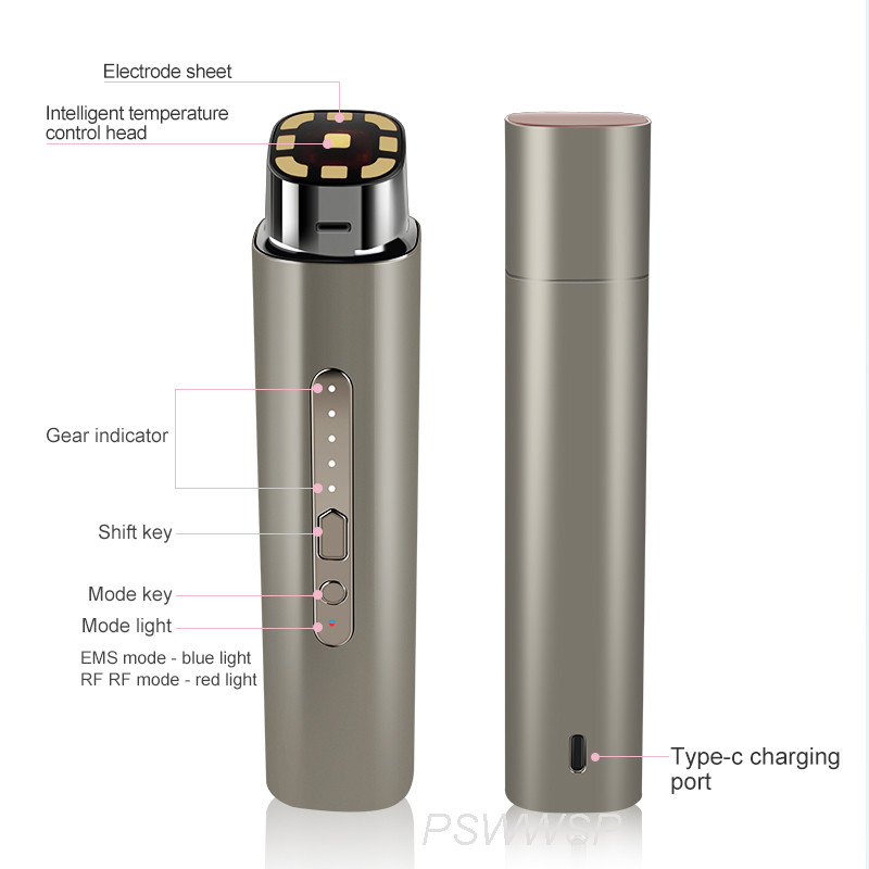 EMS mikrovoolu näomasseerija RF punane sinine valgus vananemisvastane Skin Lift noorendav kortsude eemaldaja näohooldus iluseadmed