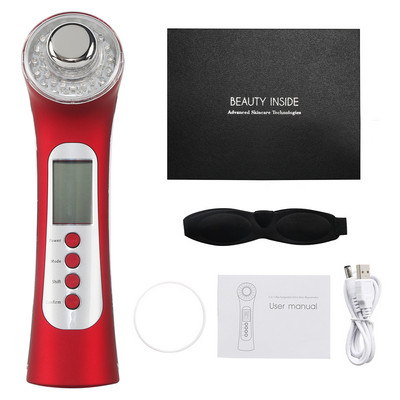 3MHz ultrazvučni 3 boje LED fotonski masažer za lice Galvanski ionski uređaj za uljepšavanje lica Alat za njegu i učvršćivanje kože