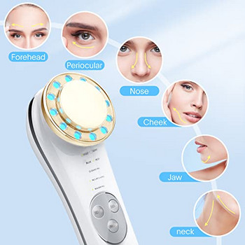 7 σε 1 Galvanic Facial Machine Deep Cleaning Face Massager High Frequency Skin Tightening Machine Skin Care Tools