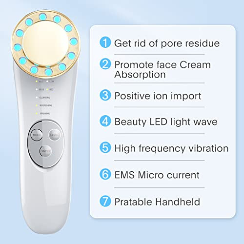 7 u 1 Galvanski aparat za lice Masažer za dubinsko čišćenje Visokofrekventni aparat za zatezanje kože Alati za njegu kože