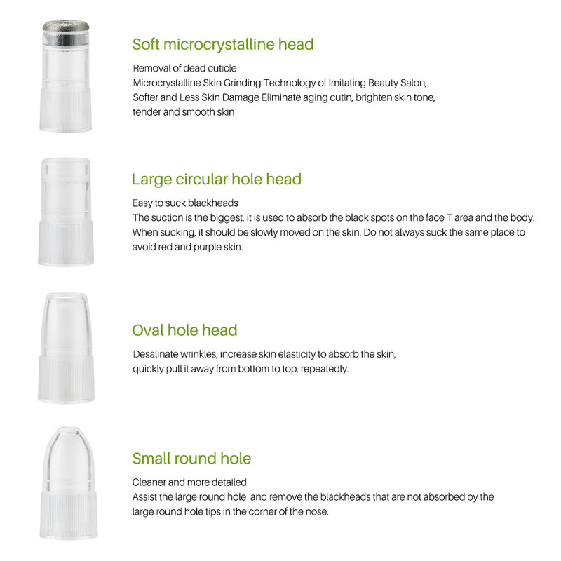 Mustpeade eemaldaja iluseade Teemantdermabrasioon mikrodermabrasioonipliiats vaakummassaaži eemaldamine armide pooride koorimise masin