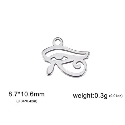 5 τμχ/παρτίδα The Eye Of Horus Ra Udjat Charms for Jewelry Making Ανοξείδωτο Ατσάλι Χρυσό Χρώμα DIY Χειροποίητο κολιέ μενταγιόν