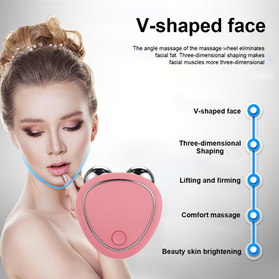 Нов EMS Microcurrent Facial Massager Machine Roller Skin Sighting Rejuvenation Face Wrinkle Remover Beauty Device Tool Tool
