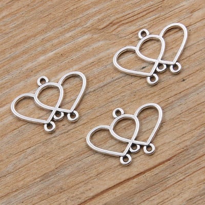 30 ks, 4 štýly, mix veľkostí, zliatiny kovu, duté motýle, delfín, srdce, prívesky na zvieratá, konektor pre DIY náhrdelníky, výrobu šperkov
