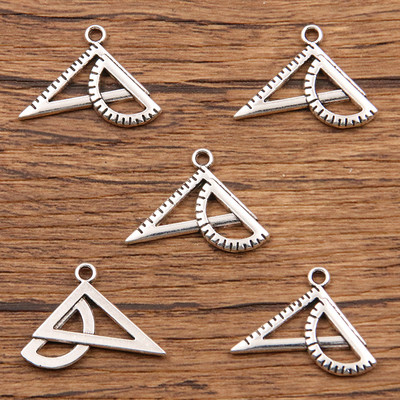 20 tk 17 * 24 mm metallisulamist kahevärviline joonlaud, kolmnurkne ümmargune võluripats ehete valmistamiseks, käsitsi valmistatud käsitöö