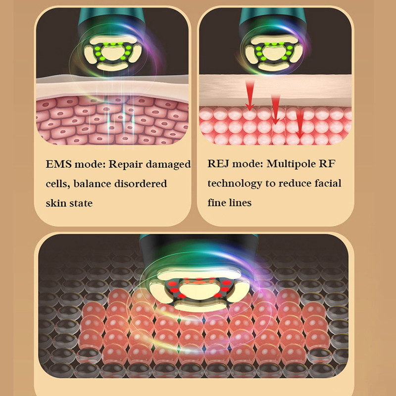 RF električni masažer za lice LED svjetlosna terapija Lifting lica Zatezanje protiv bora Smanjenje sitnih linija Alat za njegu pomlađivanja kože