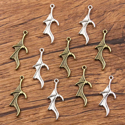 30 buc. 13*31 mm 2 culori, cu ridicata, farmece de lilieci, pandantive cu animale, decorațiuni lucrate manual, vintage, pentru realizarea de bijuterii DIY.