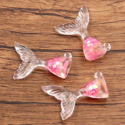 10tk 25x37MM 7 värvi loomad merineitsi saba amuletid ehete valmistamiseks käsitööks mereorganismide ripatsid lamedad meisterdamise kõrvarõngad võtmehoidja