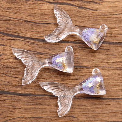 10tk 25x37MM 7 värvi loomad merineitsi saba amuletid ehete valmistamiseks käsitööks mereorganismide ripatsid lamedad meisterdamise kõrvarõngad võtmehoidja