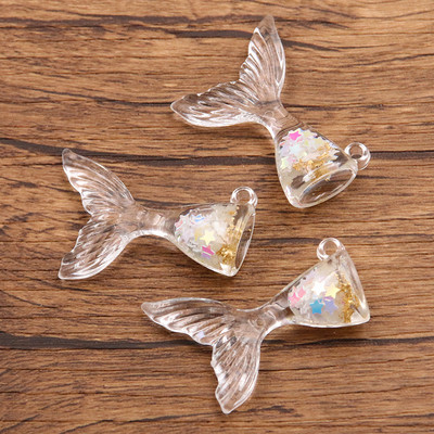 10tk 25x37MM 7 värvi loomad merineitsi saba amuletid ehete valmistamiseks käsitööks mereorganismide ripatsid lamedad meisterdamise kõrvarõngad võtmehoidja