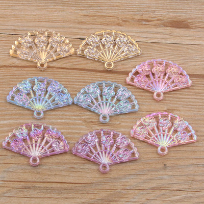 10kom 30*42mm 4 boje obostrani lepeza privezak smola cvijet ogrlica privjesak privjesak DIY pribor za izradu