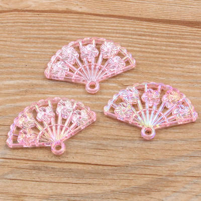 10kom 30*42mm 4 boje obostrani lepeza privezak smola cvijet ogrlica privjesak privjesak DIY pribor za izradu