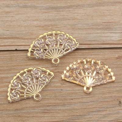 10kom 30*42mm 4 boje obostrani lepeza privezak smola cvijet ogrlica privjesak privjesak DIY pribor za izradu