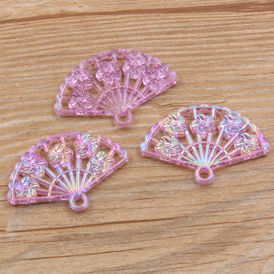 10kom 30*42mm 4 boje obostrani lepeza privezak smola cvijet ogrlica privjesak privjesak DIY pribor za izradu