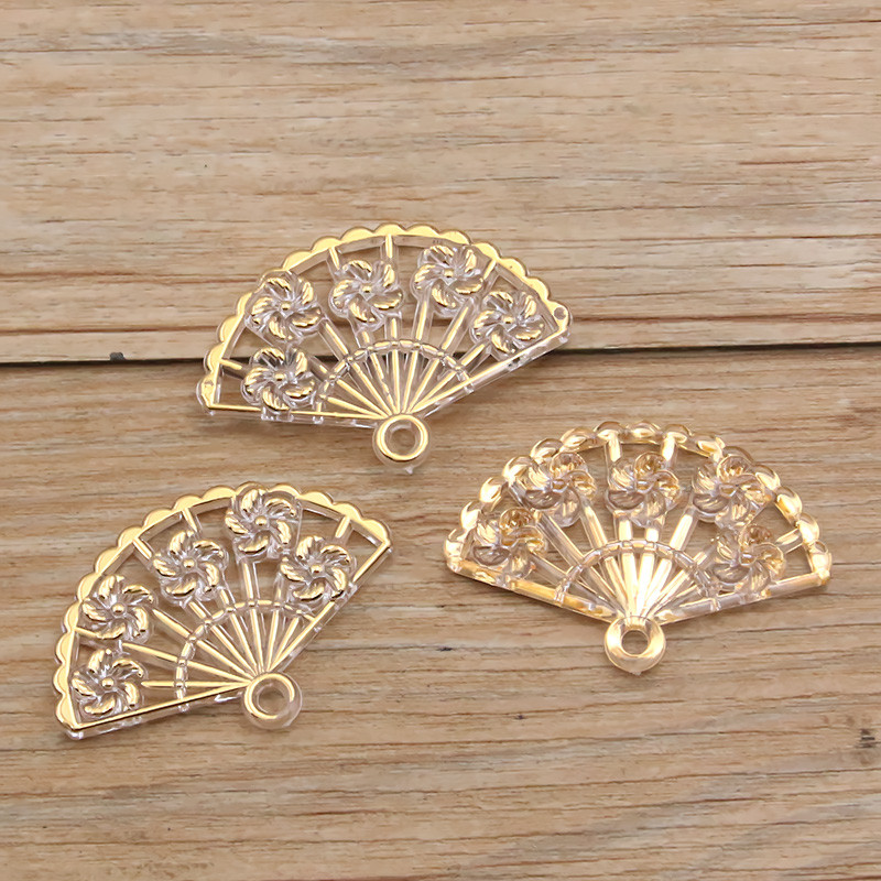 10kom 30*42mm 4 boje obostrani lepeza privezak smola cvijet ogrlica privjesak privjesak DIY pribor za izradu