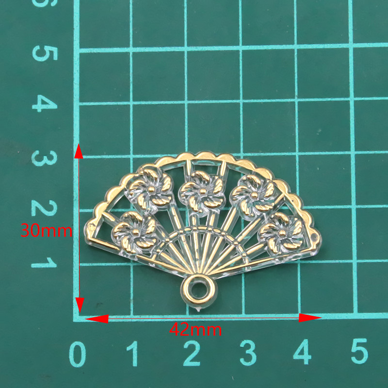 10kom 30*42mm 4 boje obostrani lepeza privezak smola cvijet ogrlica privjesak privjesak DIY pribor za izradu