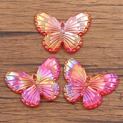 10 tk 23 * 30 mm 9 värvi astmeline liblikas vaigust kõrvarõngas võlusid isetegemise leiud 3D telefoni võtmehoidja käevõrud ripats ehete valmistamiseks