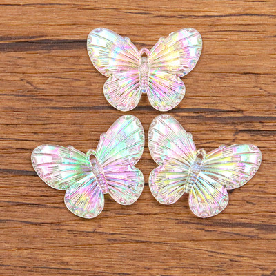 10 tk 23 * 30 mm 9 värvi astmeline liblikas vaigust kõrvarõngas võlusid isetegemise leiud 3D telefoni võtmehoidja käevõrud ripats ehete valmistamiseks