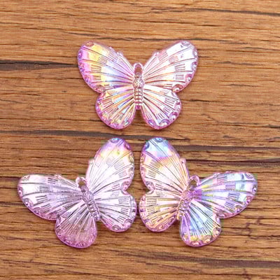 10 tk 23 * 30 mm 9 värvi astmeline liblikas vaigust kõrvarõngas võlusid isetegemise leiud 3D telefoni võtmehoidja käevõrud ripats ehete valmistamiseks