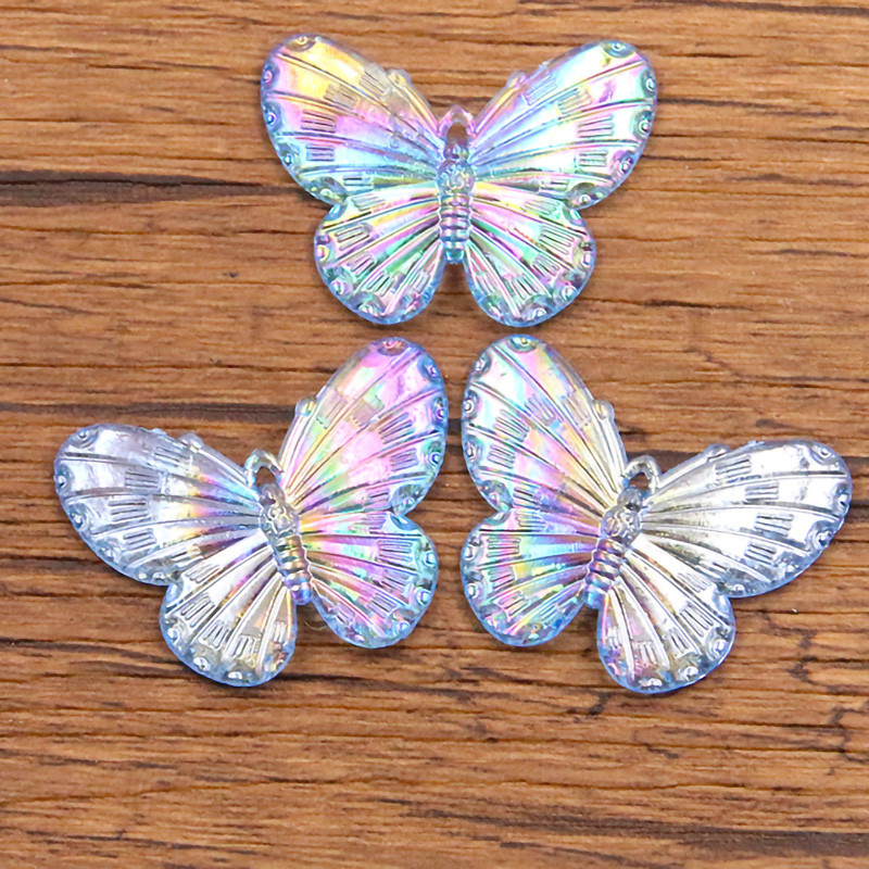 10 tk 23 * 30 mm 9 värvi astmeline liblikas vaigust kõrvarõngas võlusid isetegemise leiud 3D telefoni võtmehoidja käevõrud ripats ehete valmistamiseks