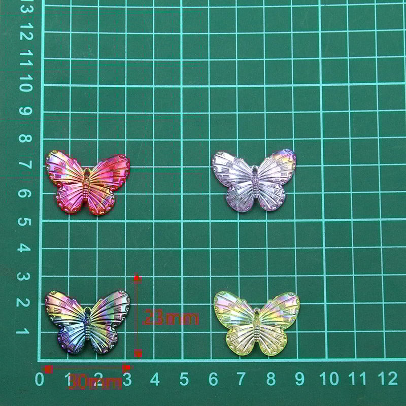 10 tk 23 * 30 mm 9 värvi astmeline liblikas vaigust kõrvarõngas võlusid isetegemise leiud 3D telefoni võtmehoidja käevõrud ripats ehete valmistamiseks