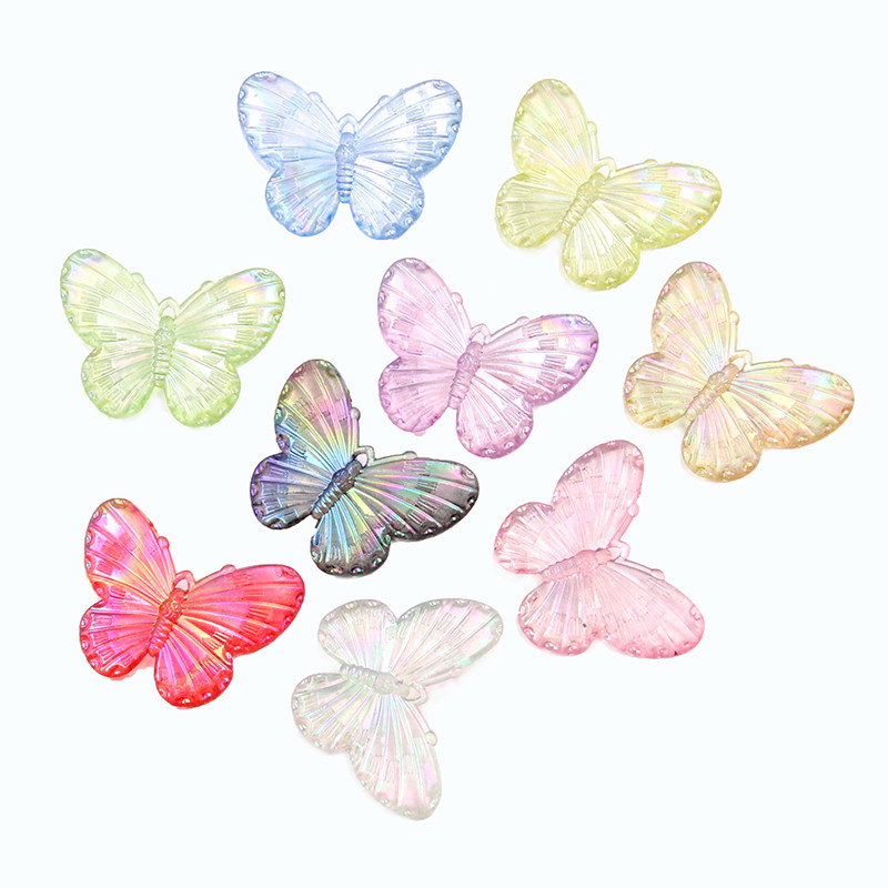 10 tk 23 * 30 mm 9 värvi astmeline liblikas vaigust kõrvarõngas võlusid isetegemise leiud 3D telefoni võtmehoidja käevõrud ripats ehete valmistamiseks