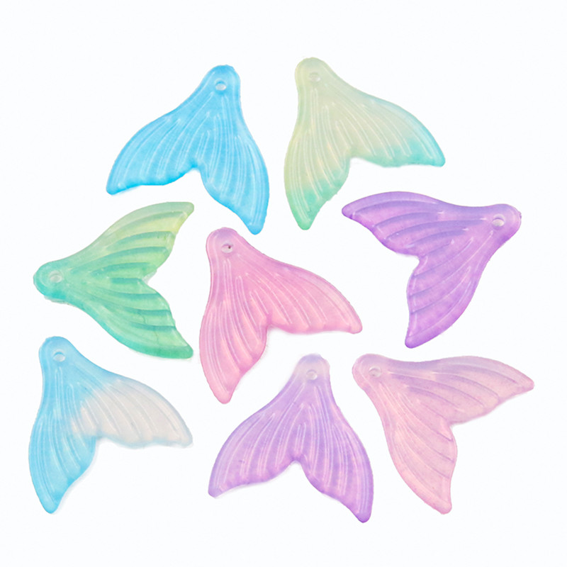 20tk 20*20mm 4värviline gradient kalasaba vaigust kõrvarõngas võlusid isetegemise leiud 3D telefoni võtmehoidja käevõrud ripats ehete valmistamiseks