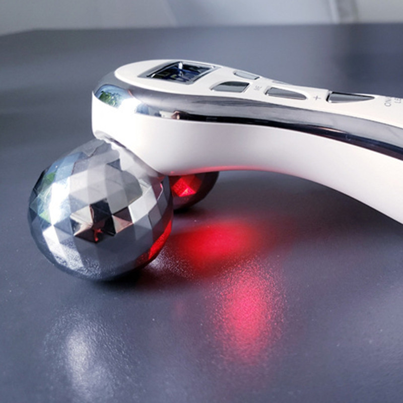 4D mikrosrovių veido masažuoklis, USB įkraunamas veido patempimas grožio voleliu kūno masažas, skirtas senėjimo raukšlėms Veido plonas