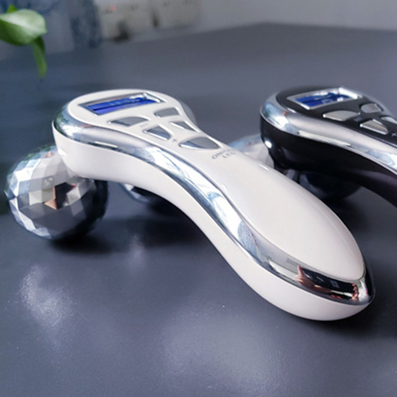 4D mikrosrovių veido masažuoklis, USB įkraunamas veido patempimas grožio voleliu kūno masažas, skirtas senėjimo raukšlėms Veido plonas