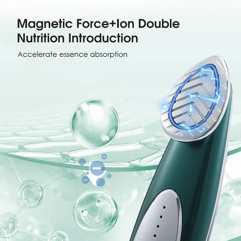 Naujas EMS Pulse Face Beauty prietaisas Veido atjauninimas Magnetinė terapija Lifting Tighten Vibration Masažas Priešraukšlinė odos priežiūra