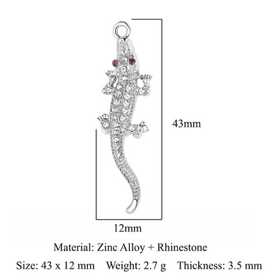 5Pcs/Lot Legura cinka Rhinestone Aligator Pauk Bee Charms Dupin Medvjed Slon Riba Puž Privjesak Narukvica Ogrlica Izrada