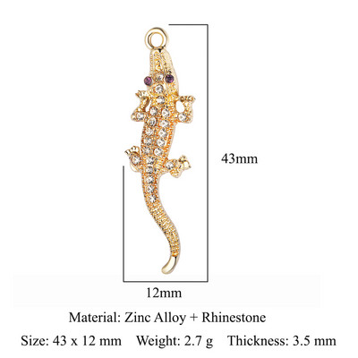 5Pcs/Lot Legura cinka Rhinestone Aligator Pauk Bee Charms Dupin Medvjed Slon Riba Puž Privjesak Narukvica Ogrlica Izrada
