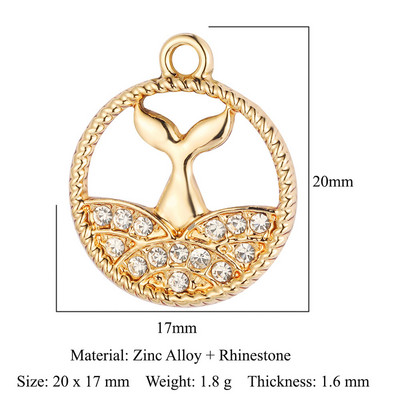 5Pcs/Lot Legura cinka Rhinestone Aligator Pauk Bee Charms Dupin Medvjed Slon Riba Puž Privjesak Narukvica Ogrlica Izrada