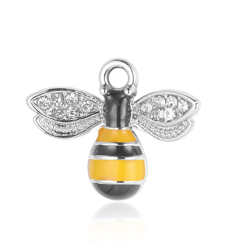 5Pcs/Lot Legura cinka Rhinestone Aligator Pauk Bee Charms Dupin Medvjed Slon Riba Puž Privjesak Narukvica Ogrlica Izrada