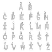 3 kom/lot Početno ime Abeceda Bakreni kubni cirkonij šarm Veleprodaja Ženski privjesak sa slovom za narukvicu Izrada naušnica Ogrlica