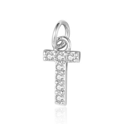 3 kom/lot Početno ime Abeceda Bakreni kubni cirkonij šarm Veleprodaja Ženski privjesak sa slovom za narukvicu Izrada naušnica Ogrlica