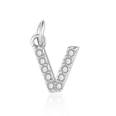 3 kom/lot Početno ime Abeceda Bakreni kubni cirkonij šarm Veleprodaja Ženski privjesak sa slovom za narukvicu Izrada naušnica Ogrlica